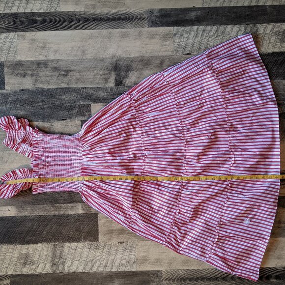 Hill House The Ellie Nap Dress XXS Red Stripe Midi - Picture 5 of 6